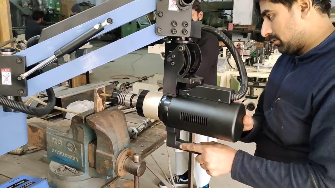 Real Customer Application: M6-M36 Electric Tapping Machine for Horizontal Thread Processing